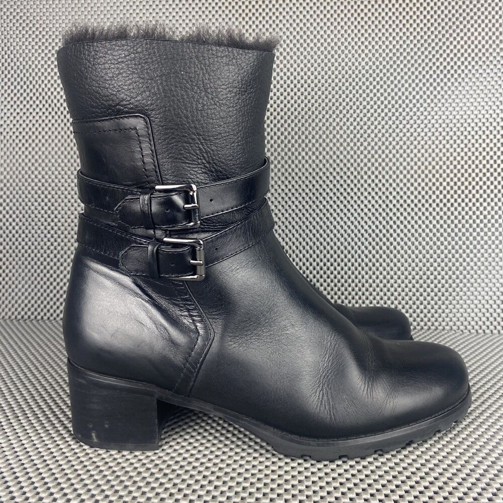 Blondo Fabiana Waterproof Boots Womens 9M Black Block Heel Ankle Boots Casual